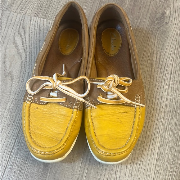 Clarks Shoes - Clarks Women's Yellow Leather Loafers